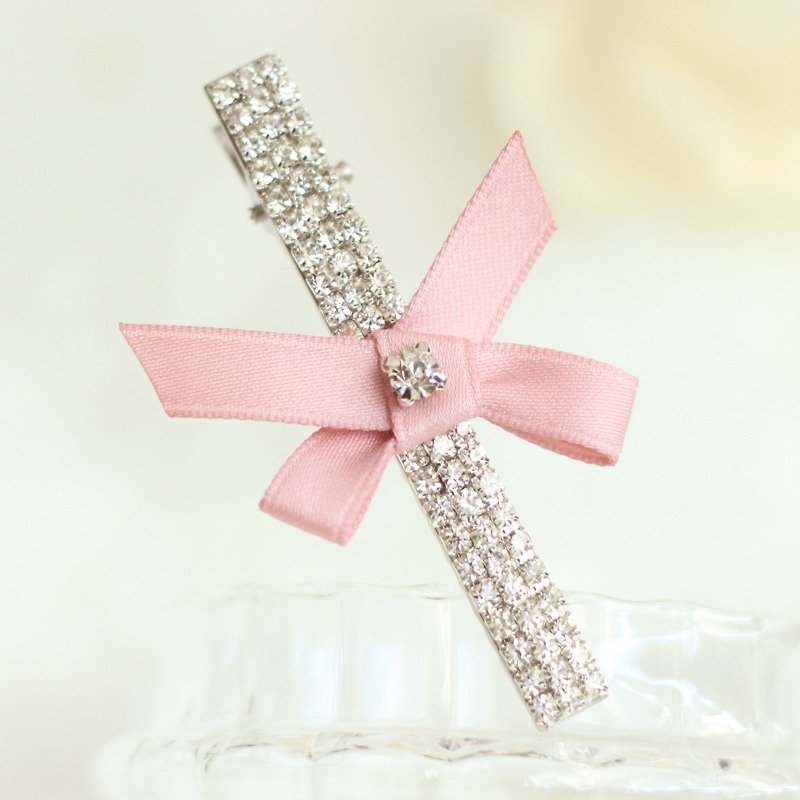 Stylish Bling Bling Hair Clip - Hair Accessories - Other Metals Pink