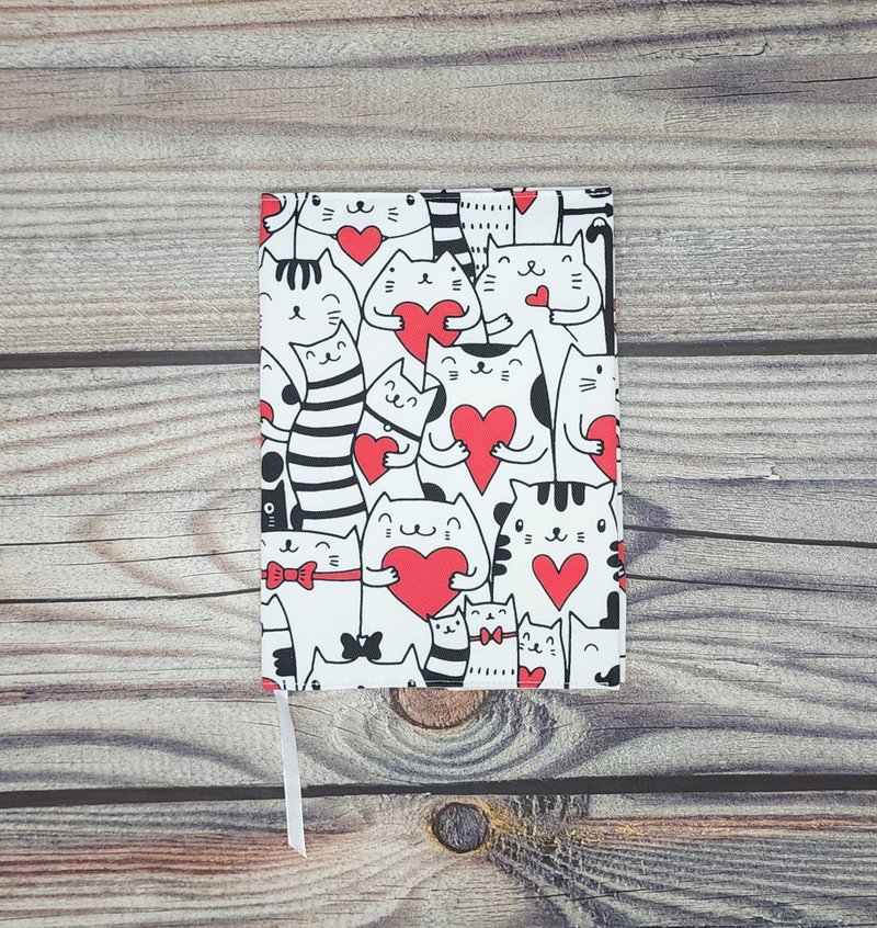 Book Cover/Book Jacket - Cats Toon (A5 / Water-resistant) - 書衣/書套 - 其他材質 