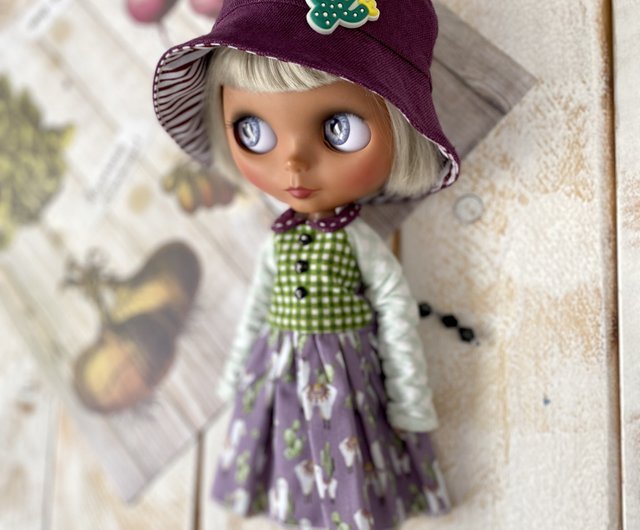 ブライス人形のドレスと夏の帽子、ブライスの服、ネオブライス人形の衣装 - ショップ BAYTREES DOLL CLOTHES 知育玩具・ぬいぐるみ  - Pinkoi