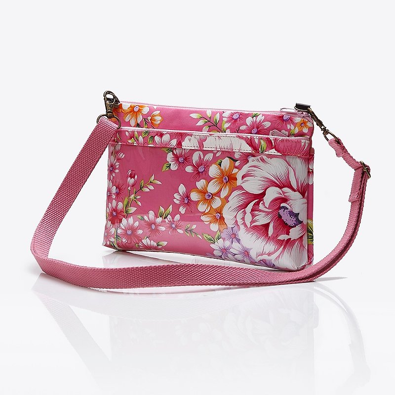 【Mr. Floral cloth】Shoulder light bag - Messenger Bags & Sling Bags - Cotton & Hemp Multicolor