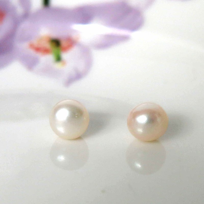 Sterling Silver Earrings Natural Pearl Earrings - Earrings & Clip-ons - Pearl White