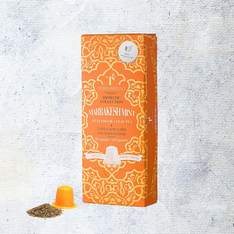 【Nespresso機適用】T06 摩洛哥薄荷茶 茶膠囊 10粒/盒 - 茶葉/茶包/水果茶 - 其他材質 橘色