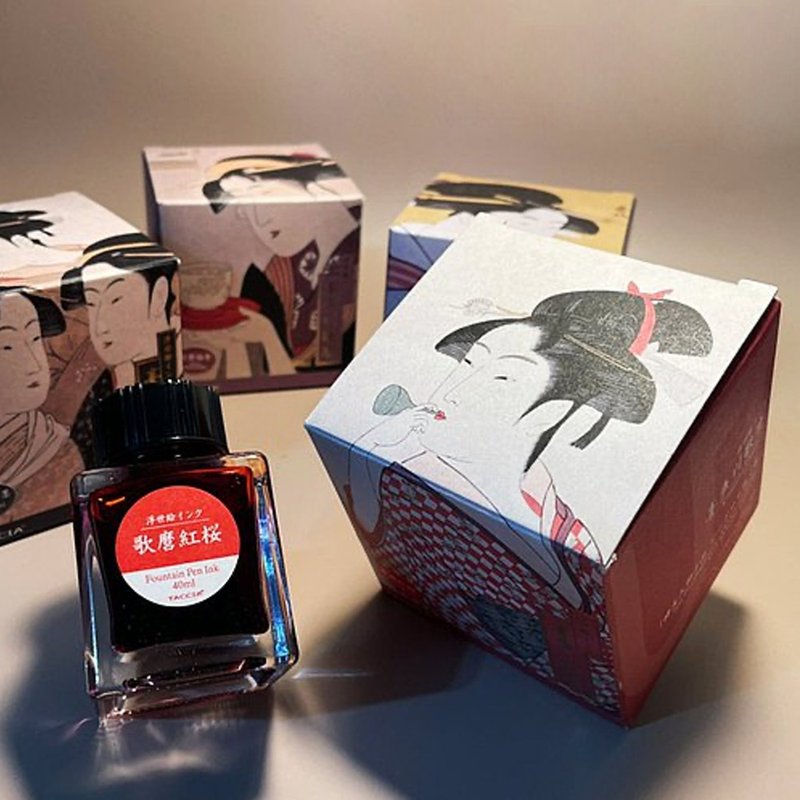 TACCIA 日本浮世繪 喜多川歌麿 40ML墨水(紅櫻) - 墨水/鋼筆墨水 - 其他材質 多色