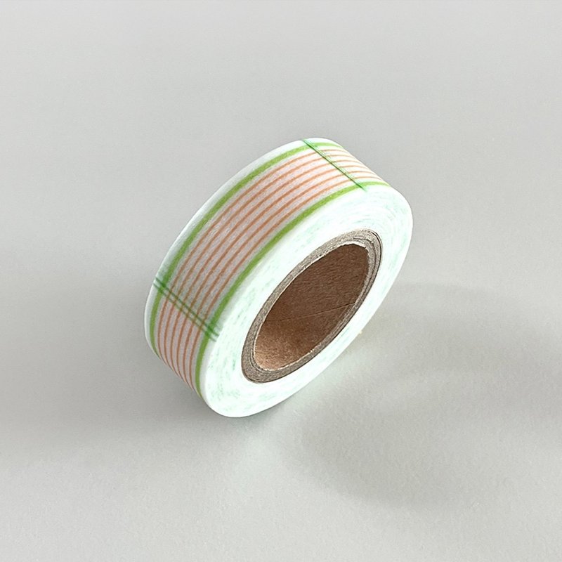 Orange line | Masking Tape - 紙膠帶/和紙/PET - 紙 橘色