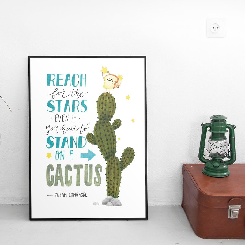 Reach For The Stars Art Print - การ์ด/โปสการ์ด - กระดาษ ขาว