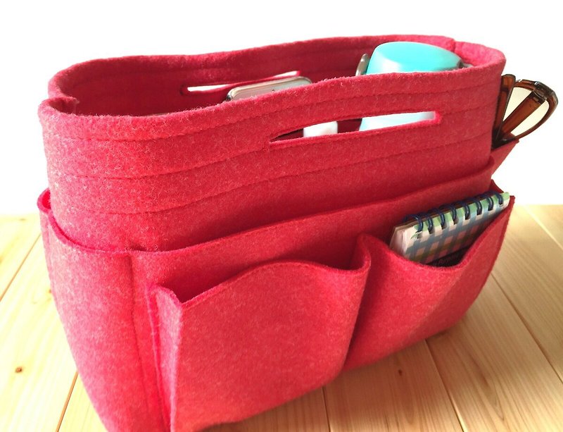 不織布包中包 收納包 大號 Felt bag in bag Made in Japan - 化妝袋/收納袋 - 其他材質 多色