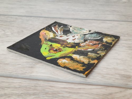 抽象的な魚の油彩画 抽象的な魚の油彩画 抽象的な魚の油彩画 （キャンバスに描かれ