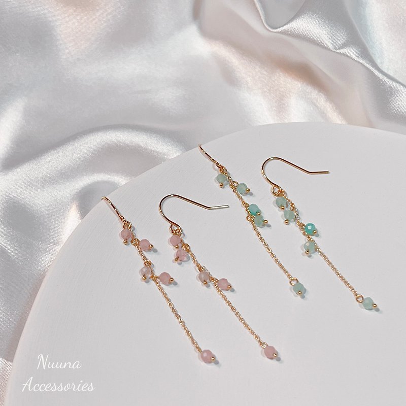 Stone l Minuet | Natural Opal Earrings - Earrings & Clip-ons - Precious Metals Gold