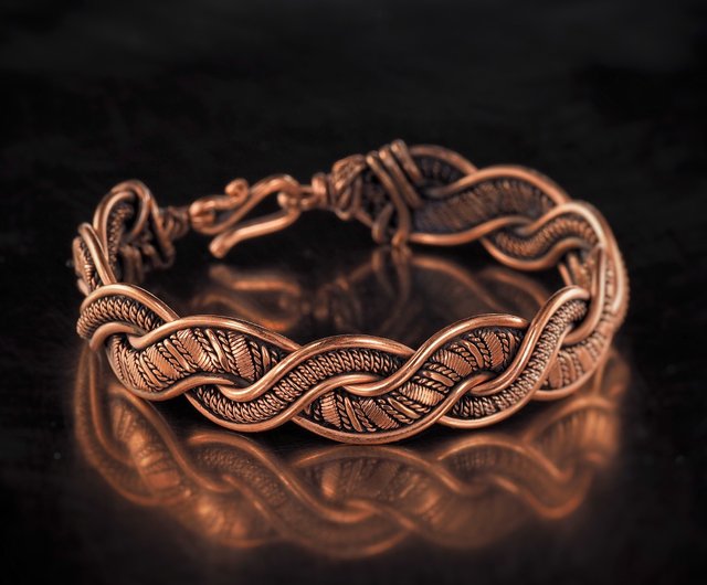 Wire wrapped copper bracelet / Unique stranded wire jewelry Wire Wrap Art -  Shop Wire Wrap Art Bracelets - Pinkoi