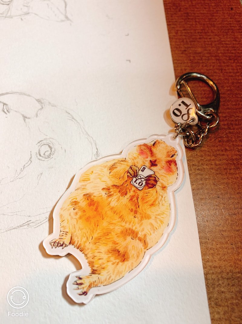 TO animal illustration/key ring/charm/Christmas gift/exchange gift/zipper puller - Keychains - Acrylic 