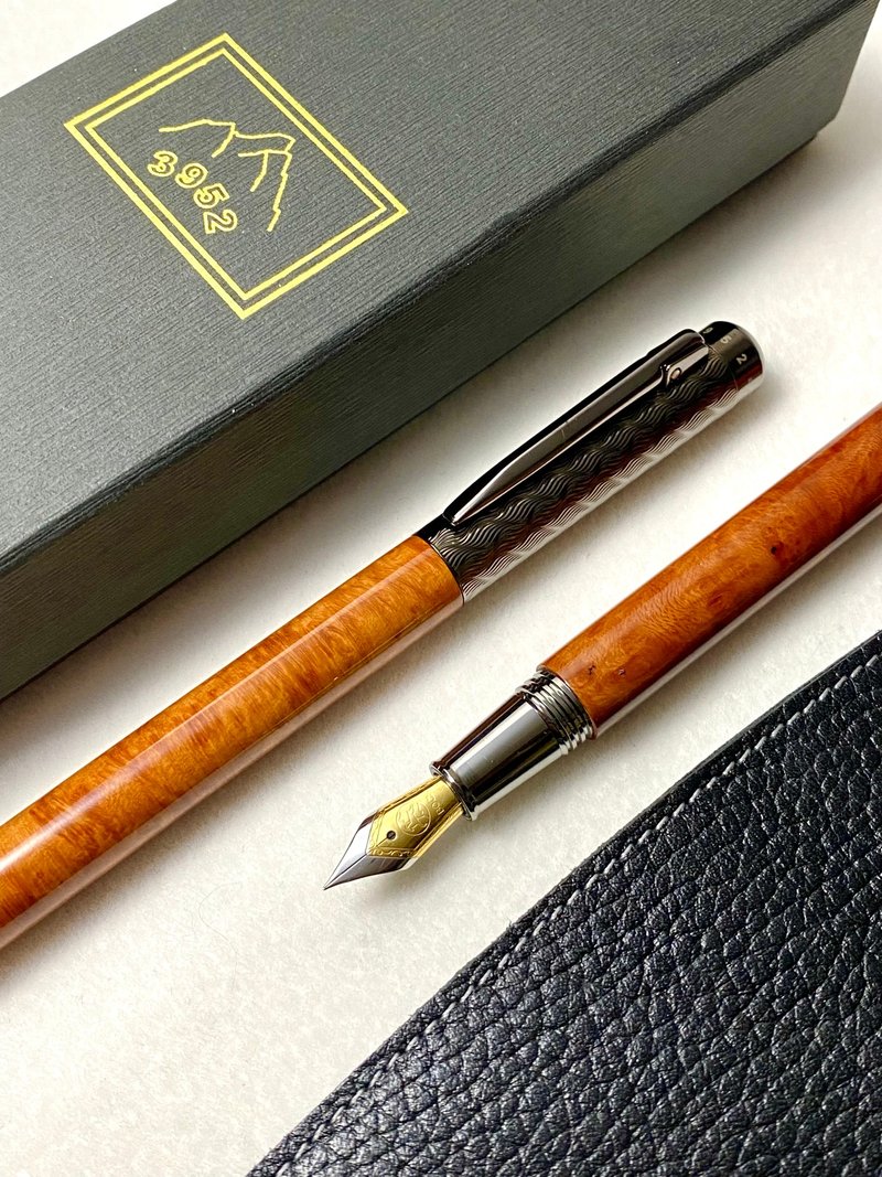 3952老山羊-鵝鑾鼻 義大利石楠木 高清高亮版 雙色鋼尖鋼筆 - 鋼筆 - 其他材質 