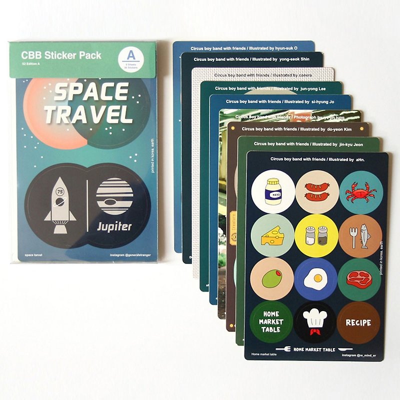 CBB 52 trend art sticker set - A, CBB31014 - Stickers - Plastic Multicolor