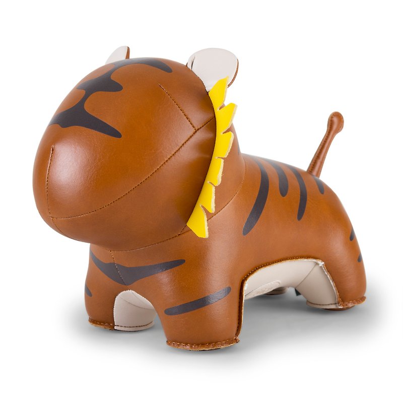 Zuny - Tiger Mateo II - Paperweight / Bookend / Doorstop - Items for Display - Faux Leather Multicolor