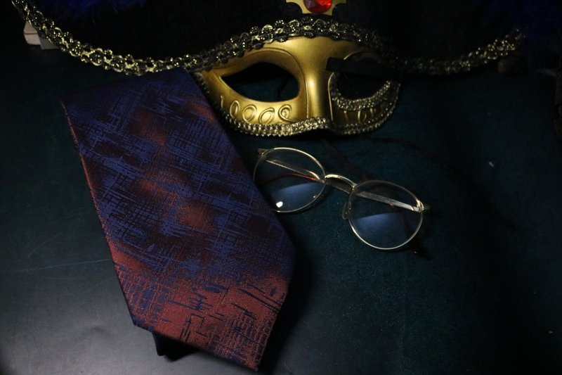 紫紅色斑駁真絲領帶商務標準型男necktie - 領帶/領帶夾 - 絲．絹 紫色