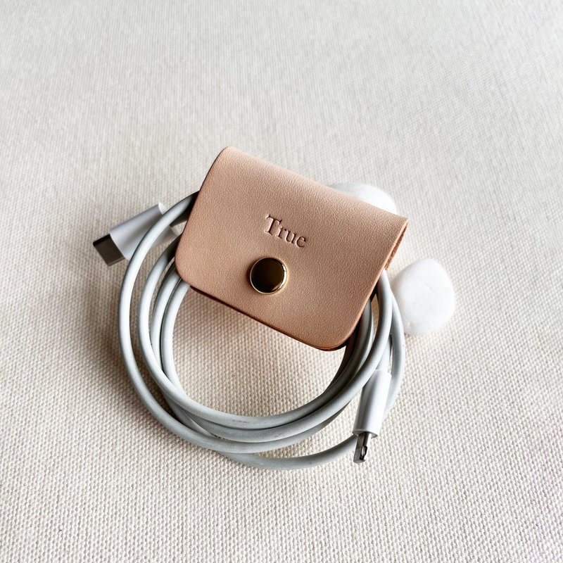 READER 皮革集線器 經典系列 一組2個 /繽紛多色 /客製化禮物 - 捲線器/電線收納 - 真皮 灰色