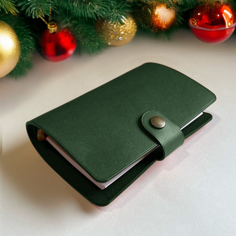 【聖誕禮物】Mars A6/A7 六孔活頁皮革筆記本/手帳/萬用手冊 NEW - 筆記本/手帳 - 真皮 綠色