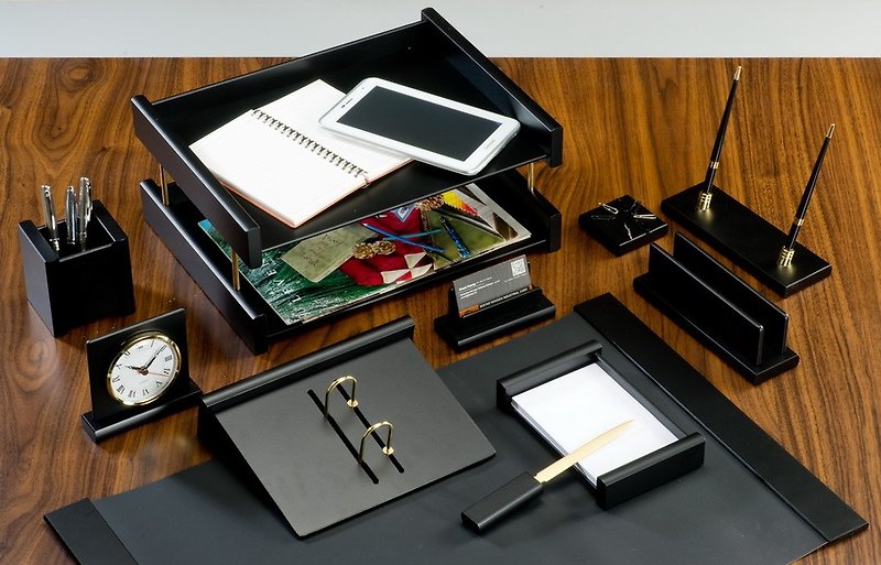 【BESTAR】PARALLEL 11 PC DESK SET - Folders & Binders - Wood Green