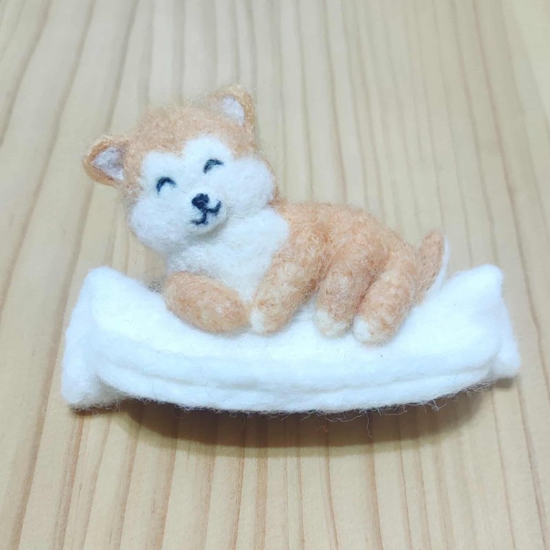 柴犬x鍋貼 -羊毛氈 擺飾 - 擺飾/家飾品 - 羊毛 咖啡色