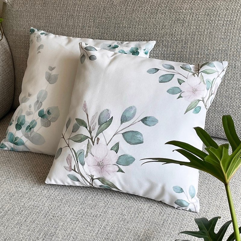 Strolling Botanical Garden / Flower and Plant Series Pillow (Two Types) - Pillows & Cushions - Polyester White