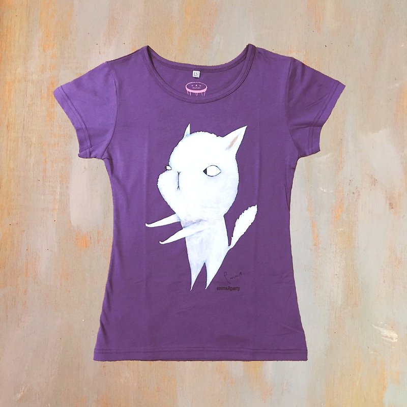emmaAparty illustrator T: overthrow the cat - Unisex Hoodies & T-Shirts - Cotton & Hemp 
