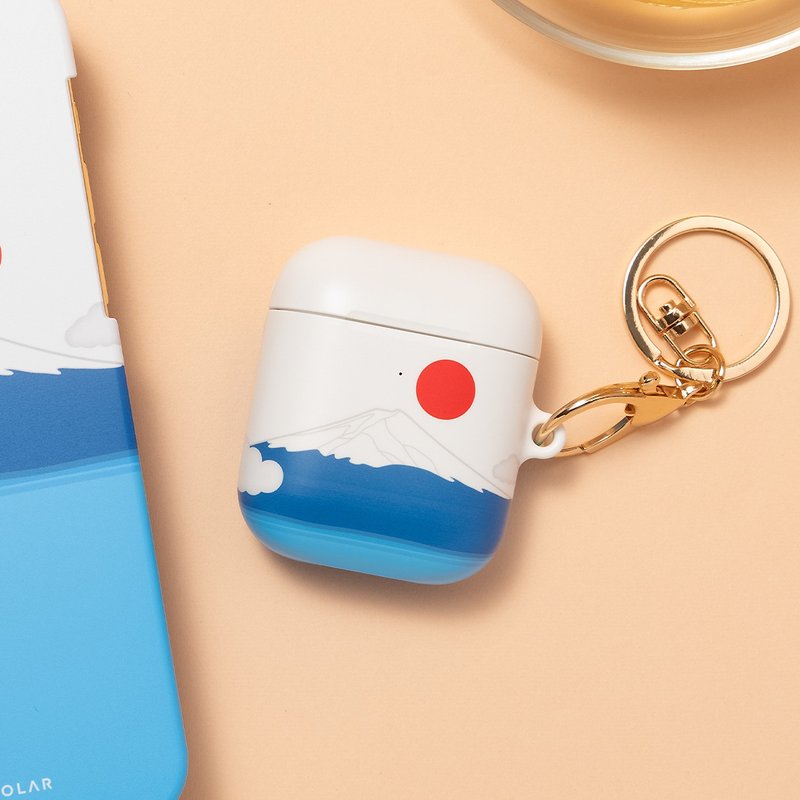 Summer Fujisan | Personalised AirPods Pro Case (all models) - Headphones & Earbuds Storage - Plastic Blue