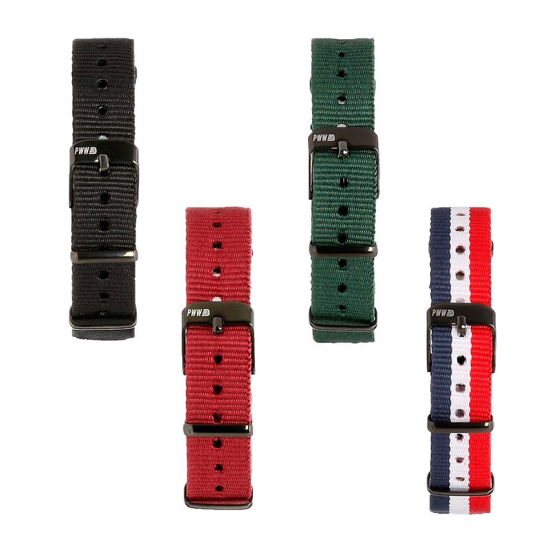 14mm SIGNATURE NATO STRAP Bundle (Set of 4) - Watchbands - Nylon Multicolor