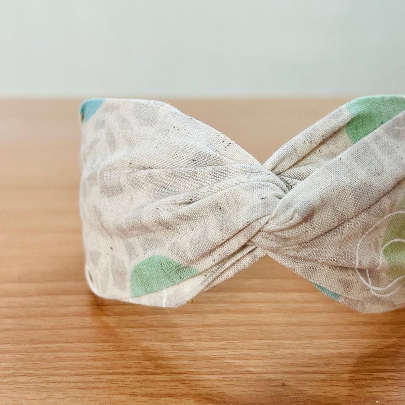 MOYA手工髮箍 大勝系列 日式彩球花 - 髮箍/髮帶 - 棉．麻 藍色