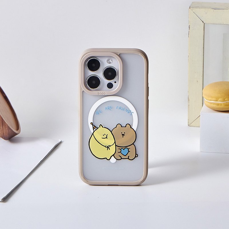 Second Morning Lemon and Bear Aurora Fog MagSafe iPhone Case - เคส/ซองมือถือ - พลาสติก หลากหลายสี