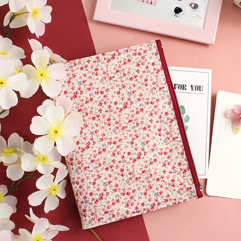 Chuyu A5/25K flower cloth single pen zipper book jacket / mother and ...