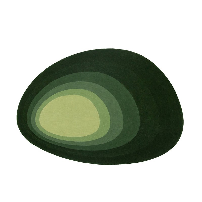 into_the_void_forest 純色階地毯高端羊毛手工藝術地毯 - 地墊/地毯 - 羊毛 綠色