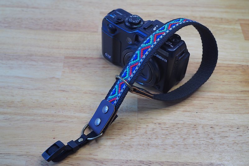 The camera wrist strap features both a native style pattern and a Bohemian touch - Cameras - Cotton & Hemp 