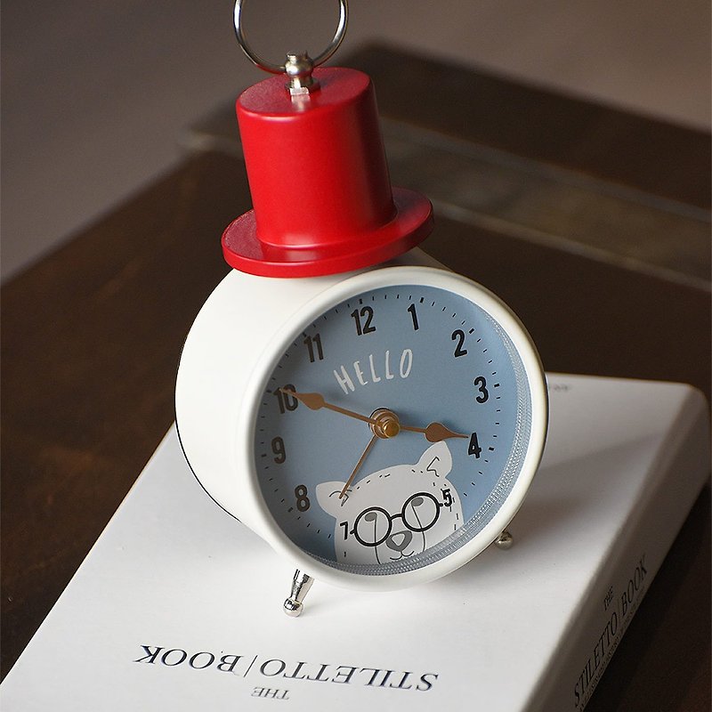 リトルウォッチャー -  Dr. Polar Bear Clock Alarm Clock - 時計 - プラスチック レッド