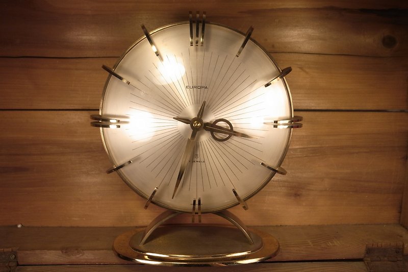 Old bones Europa mechanical alarm clock VINTAGE - Clocks - Other Metals Gold
