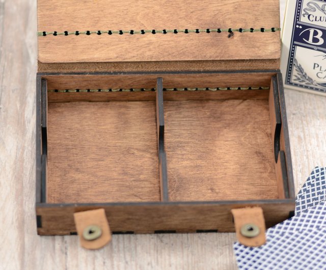 Wooden Playing Card Storage Box