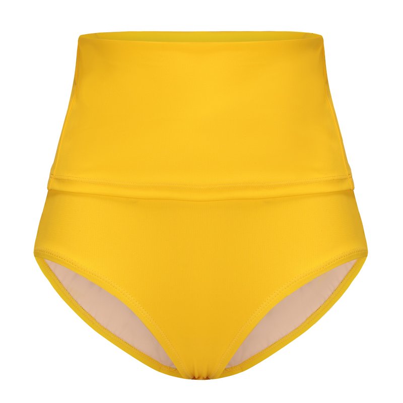 Slimmer 2.0 超高腰小蠻腰褲 輕塑身泳褲 (鮮榨橙汁、活力紅) - 泳衣/比基尼 - 尼龍 黃色