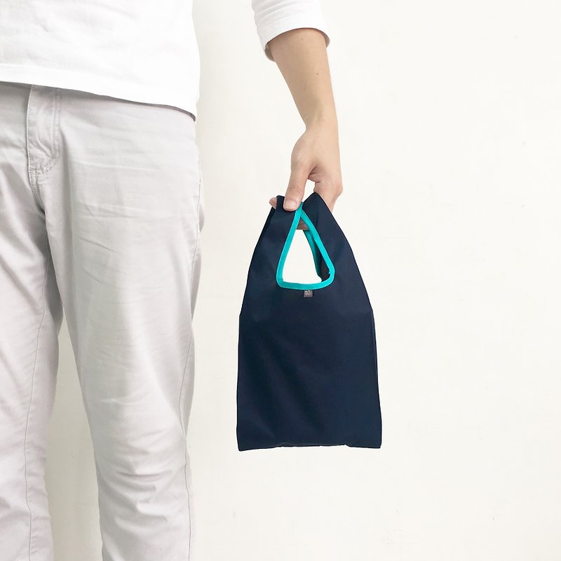 U2 二號環保購物袋 / 藏青 / 雙色 - 手袋/手提袋 - 聚酯纖維 藍色