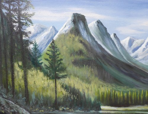 絵画・油絵・風景 Amazon.co.jp: 小林幸三 梓川 F10号 ゴールド 受注制作 油彩画