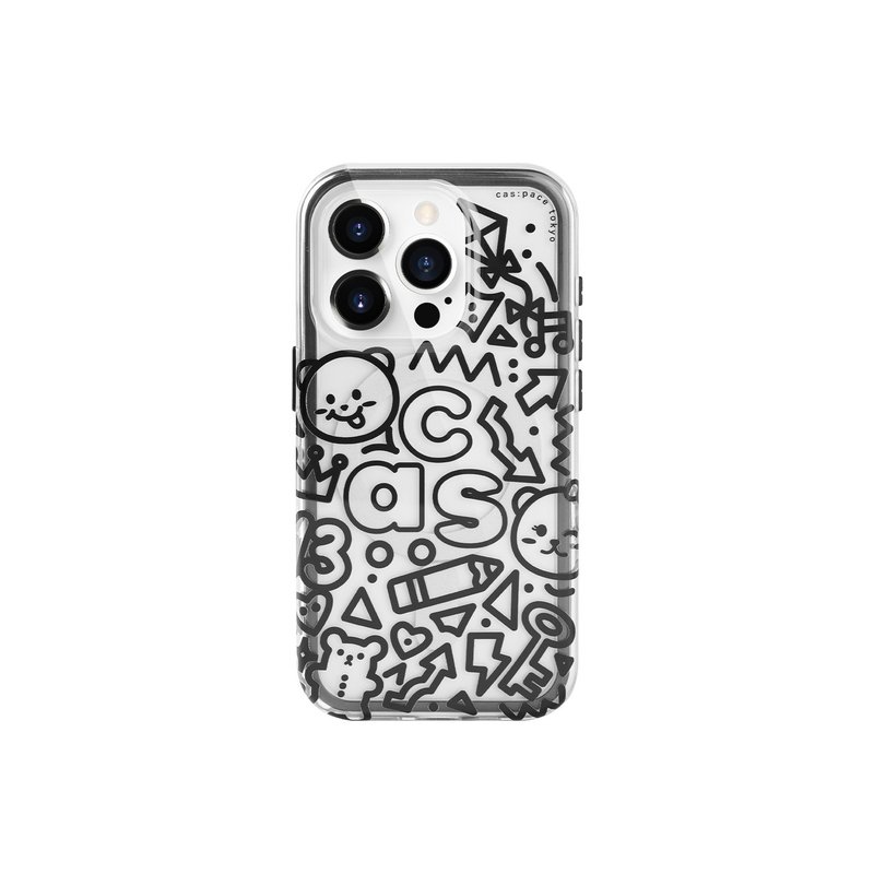 cas:pace 24S/S collection 黑白涂鴉 手機殼 - 手機殼/手機套 - 矽膠 