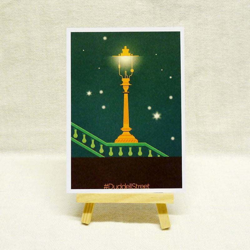紙 心意卡/卡片 綠色 - 浪漫街燈 (別注版) 明信片 / 都爹利街 #DuddellStreet