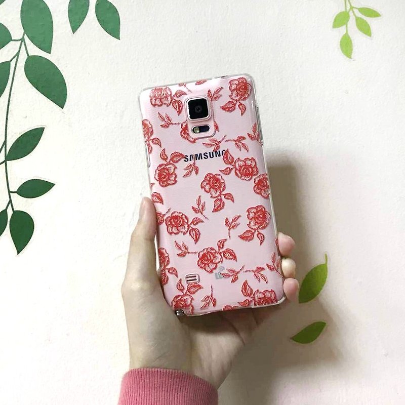 Graduation Gift Japanese Spring Flower Mobile Shell iPhone X iPhone 8 Plus Samsung Sony OPPO hTC Ms. Young Mobile Shell - เคส/ซองมือถือ - พลาสติก สีแดง