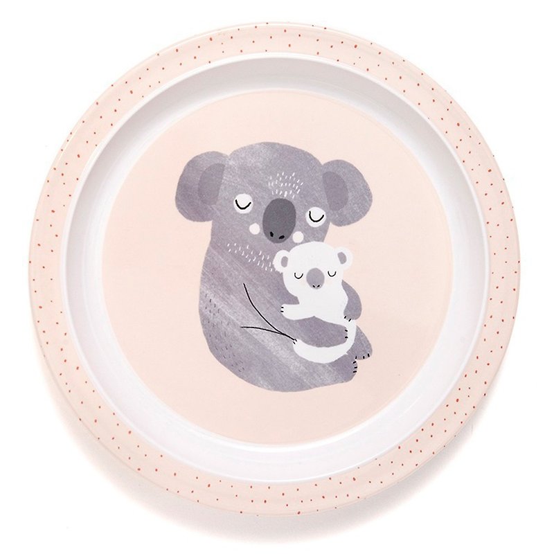 [Out of print] Dutch Petit Monkey healing koala plate - จานเด็ก - พลาสติก 