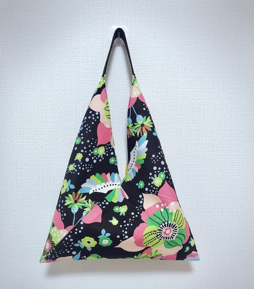 Triangle Tote Bag / Japanese Origami Bag - Rainforest - Blue - Shop chez-lu  Handbags & Totes - Pinkoi