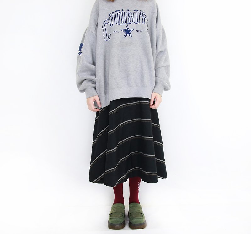 Back to Green:: 平衡線條  vintage skirt ( SK-28 ) - 裙子/長裙 - 聚酯纖維 