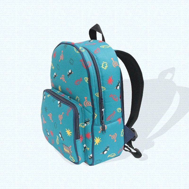 Air backpack for kids - blue (mosquito) - กระเป๋าเป้สะพายหลัง - ผ้าฝ้าย/ผ้าลินิน สีน้ำเงิน