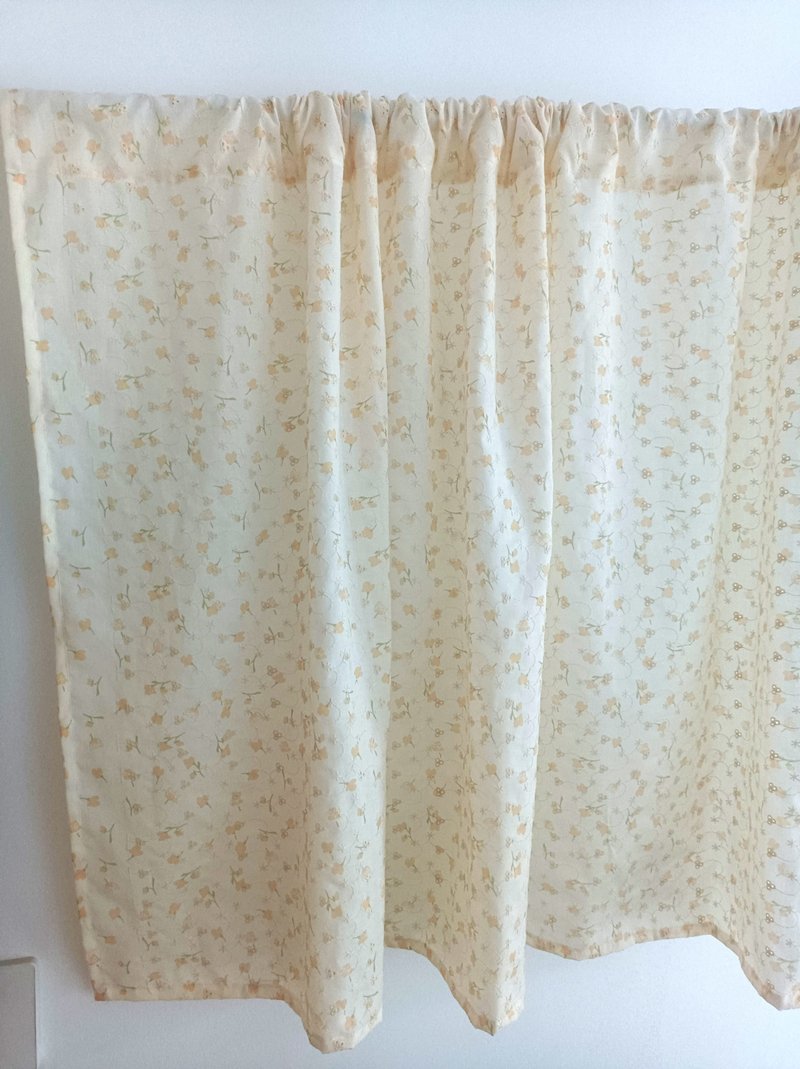 純棉小碎花刺繡門簾咖啡簾窗簾 - 門簾/門牌 - 棉．麻 