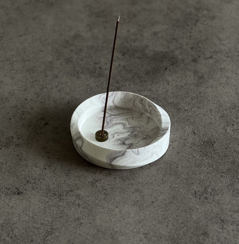 線香座/杯墊/菸灰缸/飾品盤/底座/淡紫流雲/聖誕禮物-jesmonite - 擺飾/家飾品 - 環保材質 