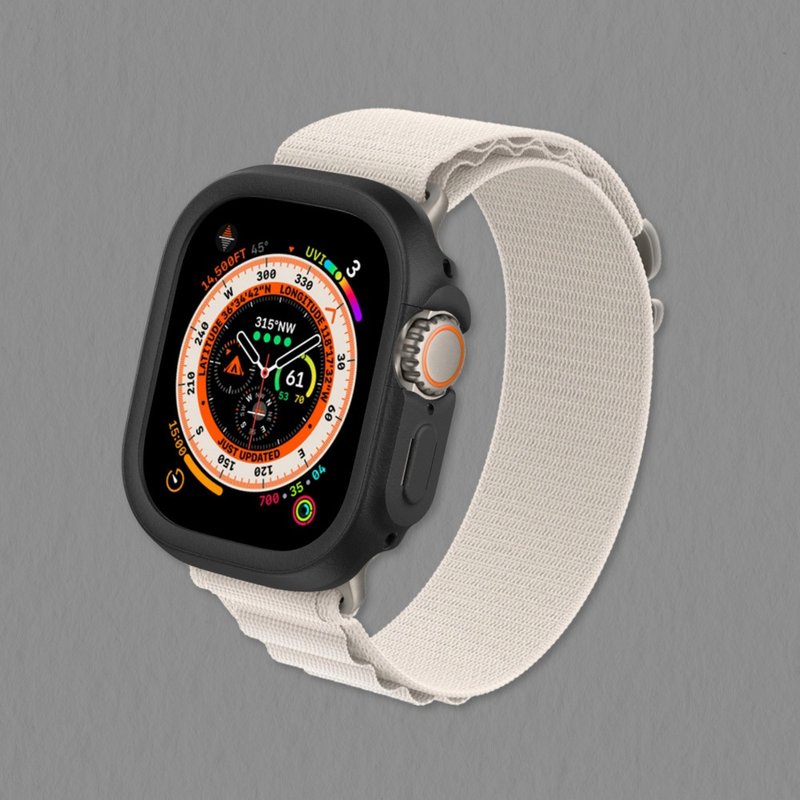 Apple Watch Ultra/Ultra 2/Ultra 3 邊框保護殼-經典黑 - 科技小物 - 其他材質 黑色