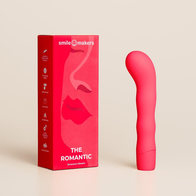 Smile Makers The Romantic Vaginal Vibrator - สินค้าผู้ใหญ่ - ซิลิคอน สีแดง