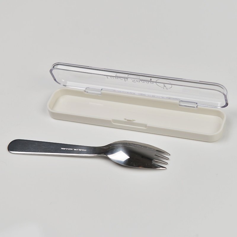 日本高桑金屬 日製不鏽鋼餐用叉匙附收納盒-白盒-3入 - 刀/叉/湯匙/餐具組 - 不鏽鋼 