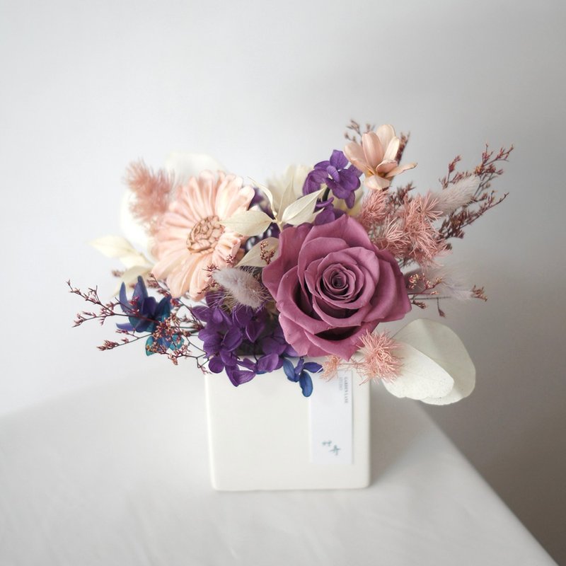 [Garden Lane Floral] Violet opening potted flower/new home completion/promotion gift - Dried Flowers & Bouquets - Plants & Flowers 